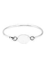 tiny beautiful engravable oval baby bangle